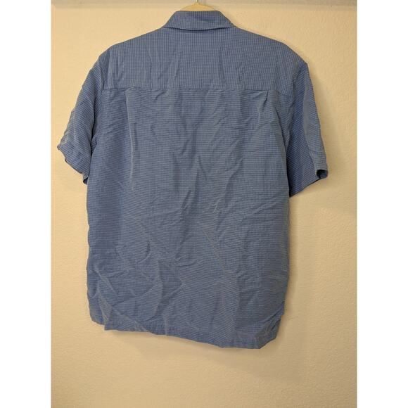 Royal Robbins Relaxed Fit Short Sleeve Button Front Shirt Blue Mens Size Medium - Picture 2 of 6